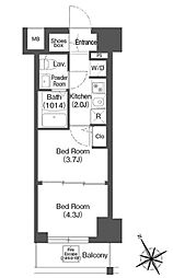COMFORIALIV根岸二丁目 2Kの間取図画像