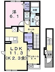 ラナ 1LDKの間取図画像