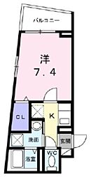 ドルチェ桜新町 1Kの間取図画像