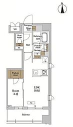 RJRプレシア蒲田 1LDKの間取図画像