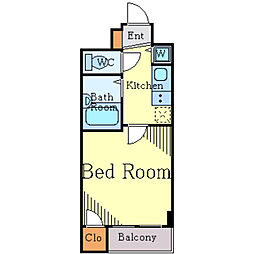 菱和パレス三軒茶屋壱番館 1Kの間取図画像