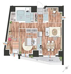 デュオフラッツ板橋大山 3LDKの間取図画像