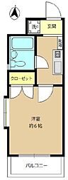 ジェイパーク西落合 1Kの間取図画像