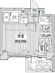 ライズコート木場ステーションフロント 1Kの間取図画像