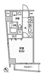 ROOTsHigashiNagasaki 1Kの間取図画像