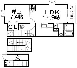トレミカーサ星の森 1LDKの間取図画像