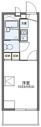 レオパレスギョクジュ 1Kの間取図画像