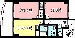 ラピス・登戸 2DKの間取図画像