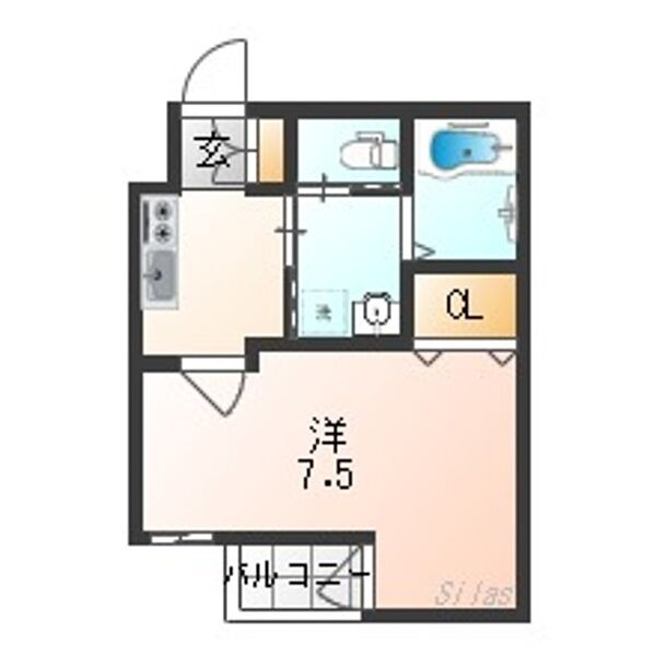 H-maison長吉出戸 ｜大阪府大阪市平野区長吉出戸２丁目(賃貸アパート1K・1階・22.79㎡)の写真 その2