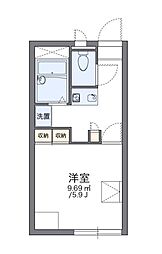 レオパレスオアシス 1Kの間取図画像