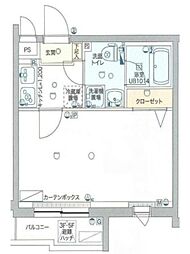 GROWS上板橋 1Kの間取図画像