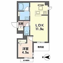 カルハート桂 0101 ｜ 京都府京都市西京区川島玉頭町11-4（賃貸マンション1LDK・1階・38.80㎡） その2