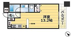 アーバネックス神戸駅前 1Kの間取図画像