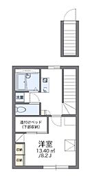 レオパレスHET 1Kの間取図画像