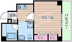 アヴェルラ都島 1Kの間取図画像
