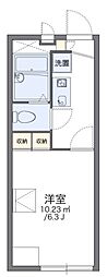 ていくわん 1Kの間取図画像