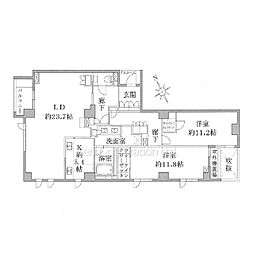 プラウド松濤 2LDKの間取図画像