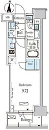 ParkAxis錦糸町WEST ワンルームの間取図画像