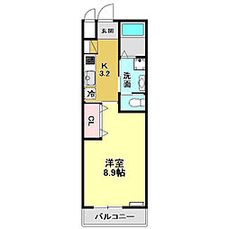 アヴァンス 1Kの間取図画像