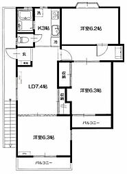 小林邸 2階3SLDKの間取り