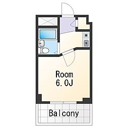 和歌山電鐵貴志川線 田中口駅 徒歩24分の賃貸マンション 3階1Kの間取り