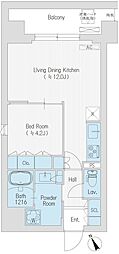 ハレマカニ御苑 1LDKの間取図画像