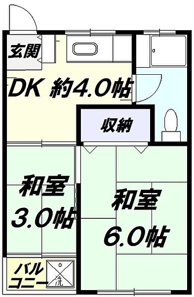 青梅第二プラザ ｜東京都青梅市本町(賃貸マンション2DK・3階・27.33㎡)の写真 その2