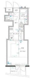 JR東海道本線 川崎駅 徒歩7分の賃貸マンション 2階1Kの間取り