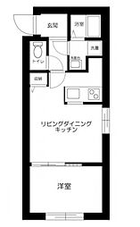 ZERDIA綾瀬 1階1LDKの間取り