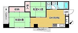 パラシオン荻窪 2DKの間取図画像