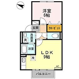 ラ・エスタシオン3 1LDKの間取図画像