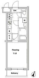 グランヴァン西馬込4 1Kの間取図画像