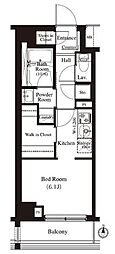 アジュールテラス住吉 ワンルームの間取図画像