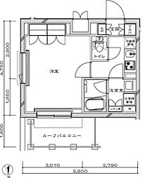 ルーブル聖蹟桜ヶ丘 1Kの間取図画像