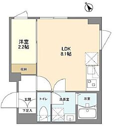 ウェルスクエア南長崎 5階1LDKの間取り