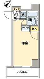 マリオン川崎テクノウィング川崎 ワンルームの間取図画像