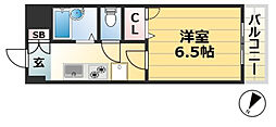 メゾンロージェ ワンルームの間取図画像