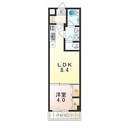 LUVIAS堺 1LDKの間取図画像