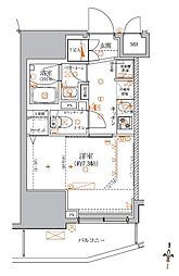 クレイシア入谷竜泉 1Kの間取図画像