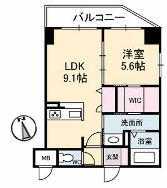 Ｌａ　ｍｏｎｔａｇｎｅ（ラ　モンターニュ） A0705｜広島県広島市東区光が丘(賃貸マンション1LDK・7階・43.26㎡)の写真 その2