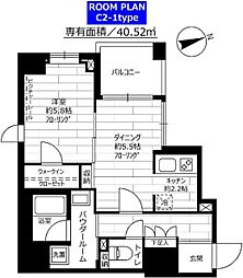 ステージグランデ蔵前 1DKの間取図画像