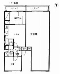 エクシードアベ 2LDKの間取図画像