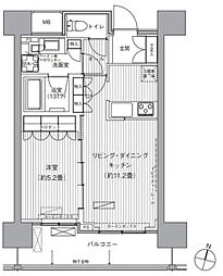 HULICRESIDENCE千葉中央 1LDKの間取図画像