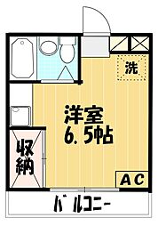 メゾン・ドファミール1 ワンルームの間取図画像