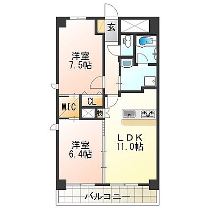 クレール北畠_間取り_0