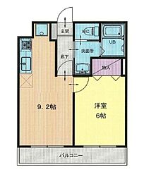 ライフイン木月 1LDKの間取図画像