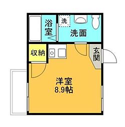 セレーノ・プリモ 1Kの間取図画像