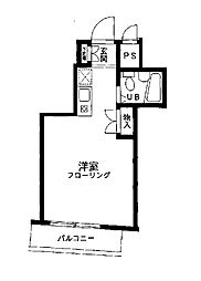 グランドール西山 ワンルームの間取図画像