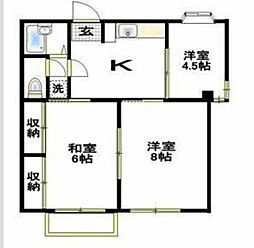 コーポ大川 3Kの間取図画像