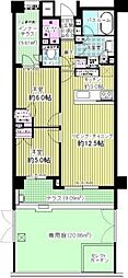 ライオンズ大森西グランフォート 2LDKの間取図画像